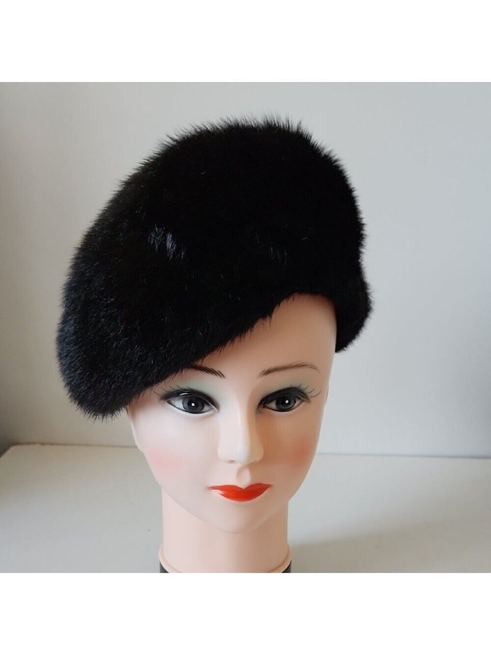 VISON Genuine Mink Beret Hat Brown Fur CANADA